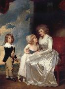 George Romney The Countess of warwick and her children France oil painting artist
